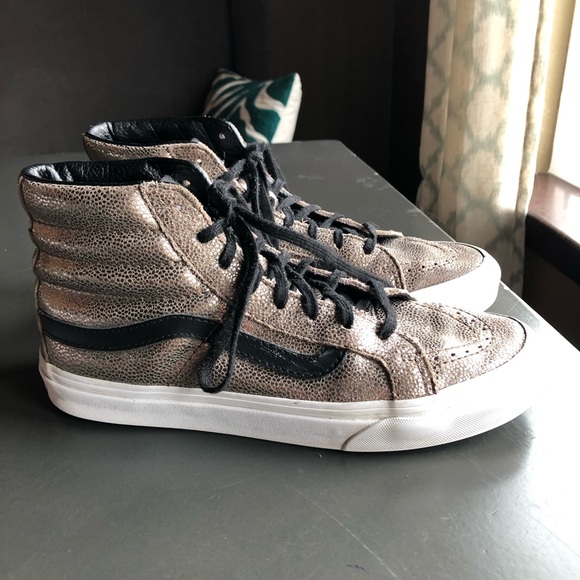Vans Shoes - Vans Sk8 Hi Slim Metallic High Top Bronze Sz 7.5
